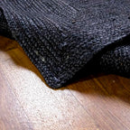 Super Area Rugs Farmhouse Jute Braided Rug - Reversible Natural Fiber- Eco Friendly Rug for Living Room - Kitchen - Entryway Hand Woven, Black, Rectangle 3' X 5' - color: Black, size: 3' x 5' (Rectangular)