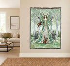 Pure Country Weavers Caretaker Fairy Blanket by Amy Brown - Fantasy Gift Tapestry Throw Woven from Cotton - Made in the USA (72x54)