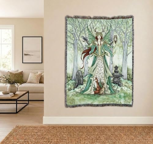 Pure Country Weavers Caretaker Fairy Blanket by Amy Brown - Fantasy Gift Tapestry Throw Woven from Cotton - Made in the USA (72x54)