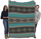 Pure Country Weavers Copper Patina - Western Tapestry Throw Blanket Woven from Cotton - Made in The USA (72x54) - color: Copper Patina