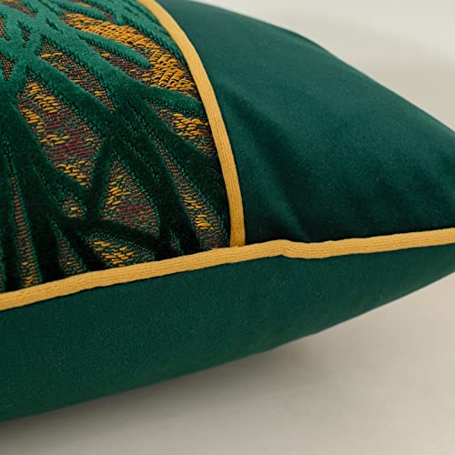 Yangest Green Twigs Throw Pillow Cover Velvet Branches Velvet Cushion Case Neutral Pillowcase for Sofa Couch Bedroom Living Room Home Decor,18x18 Inch - color: Green Twigs, size: 18" x 18" (Pack of 1)