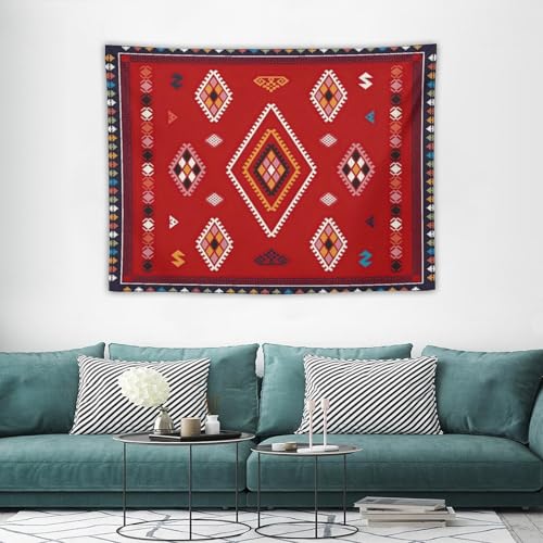 Tribal Aztec Bohemian Tapestry, Ethnic Abstract Geometric Vintage Retro Colorful Art Tapestries Home Decor for Living Room Bedroom Decoration 40in Wx30in H (102×76cm) - color: Bohemian Tapestry-4, size: 40in"Wx30in"H (102×76cm)