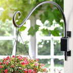 Lifyzoon 2-Pack 12-Inch Swivel Plant Hanger Bracket, 50lbs Heavy Duty Metal Wall Hook for Hanging Planters, Wind Chimes, 180° Rotating Bird Feeder for Outdoor Fence, Indoor Deck Post - size: 12"-2PCS
