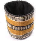 Jute Planter Basket Modern Woven Basket for 5" Flower Pot Floor Indoor Planters, 6" x 6" Storage Organizer Rustic Home Decor, Boho Storage Earth-Friendly Planter (6x6 inches, Yellow Stripe 6)