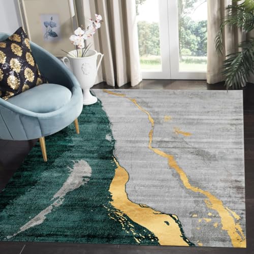 Turquoise Grey Gold Contemporary Modern Abstract Rug for Livingroom Bedroom Distressed Texture Soft Diningroom Home Office Area Rug 2x3 Indoor Outdoor Mat Carpet - color: E, size: 2x3