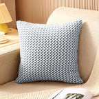 Two-Tone Textured Pillow Covers Decorative Throw Cushion Case Soft Home Sofa Accent Pillowcase with Hidden Zipper - color: Dark Gray01