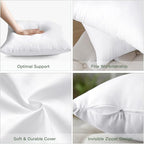 OTOSTAR Pack of 8 Throw Pillow Inserts, 18 x 18 Square Cushion Inner Soft Fluffy Plump Stuffer Cushion Pads White Decorative Pillow Inserts