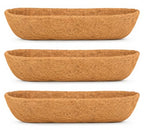Y&M 3PCS 36" Horse Trough Coco Liners for 36 Inch Window Deck Box, Pre Formed Replacement Coco Liner for Window Deck Basket - size: 36in 3Pcs