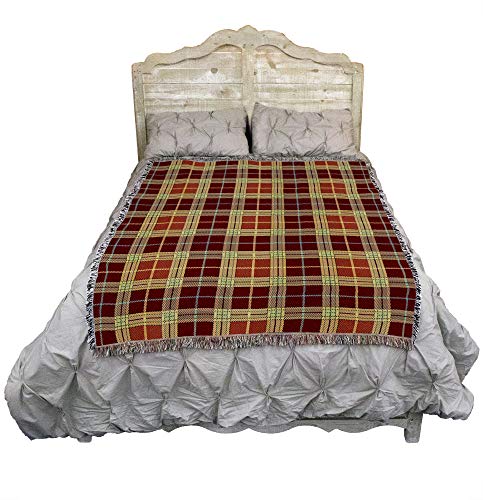 Pure Country Weavers Plaid Blanket Woods - Patterns Gift Tapestry Throw Woven from Cotton - Made in the USA (72x54) - color: Woods