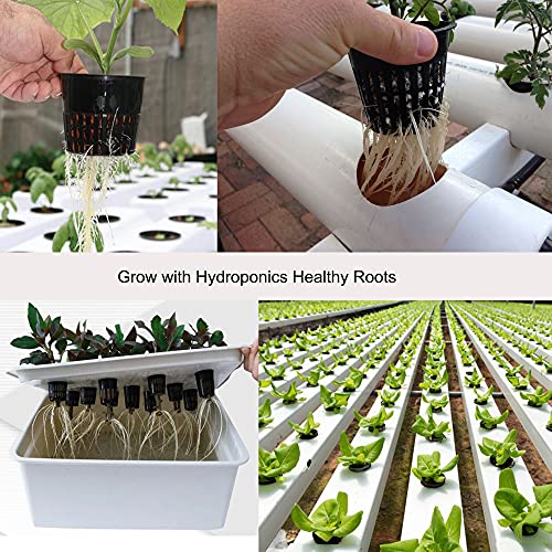 ORIMERC 2 inch Net Pots for Hydroponic Tower, 50 Pack Mesh Net Cups Come with Self Watering Wicking Rope&Plant Labels, for Hydroponic Garden Plants Baskets Aquaponics Vegetable Growing Indoor BPA Free - size: 2 inch (50 Pack)