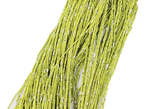 1x2 M Door String Curtain Rare Flat Thread Fringe Panel Room Divider Cute Strip Tassel for Wedding Coffee House Restaurant Parts - color: Tea Green