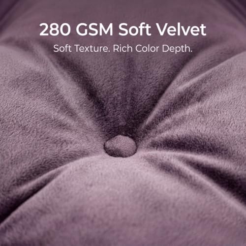 Floor Pillow for Adults, Soft Velvet Floor Cushion for Sitting, Single Square Tufted Floor Pillow for Reading Nook, Living Room, Bedroom, 22 x 22 Inch, Lavender - color: Lavender, size: 1pack
