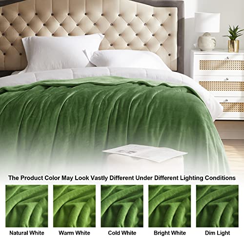 KMUSET Fleece Blanket Throw Size Emerald Lightweight Super Soft Cozy Luxury Bed Blanket Microfiber - color: Emerald, size: Throw(50"x60")
