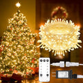 suddus 100 LED String Lights with Remote Control, 33ft Connectable Clear Wire Fairy Lights, 8 Modes & Timer Dimmable, Waterproof Plug in Twinkle Lights for Bedroom, Patio, Christmas Tree - Warm White - color: Warm White, size: 100LED Connectable