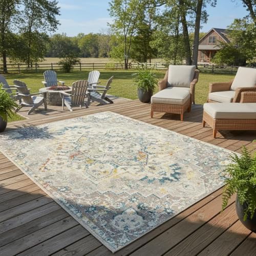Oriental Distressed Brown 2x3 Boho Rug for Living Room Bedroom Diningroom Playroom Large Washabel Area Rugs Rustic Non Slip Thin Office Kitchen Indoor Outdoor Carpet Mat - color: K, size: 2x3ft
