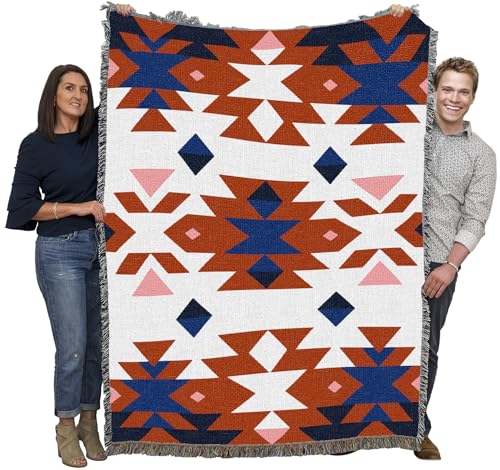 Pure Country Weavers Dust Bowl - Western Tapestry Throw Blanket Woven from Cotton - Made in The USA (72x54) - color: Sunset Canyon