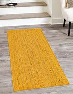 Unique Loom Braided Jute Collection Area Rug - Dhaka (2' 7" x 6' 1" Runner, Yellow) - color: Yellow, size: 2'7" x 6'1" (Runner)