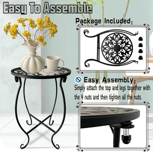 Plant Stand Indoor Outdoor, Metal Plant Stand for Indoor Plants Iron Art Flower Pot Holder Stand Decoration Shelf Racks for Single Planter Use in Garden Patio Corner 2 Pack - size: 10-inch 2 Pack