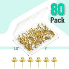 Mr. Pen Double Headed Picture Nails - 80 Pack, Gold, Picture Nails, Tacks for Wall Hangings, Wall Pins - color: Gold, size: 80 Pack