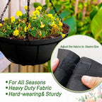 4 Pack 14 Inch Fabric Planter Basket Liner- Felt Flower Pot Liners Replacement Coco Fiber Liner for Hanging Basket Flowers Round Hanging Basket Liners Prevent Birds from Nesting - size: 4pack-14inch
