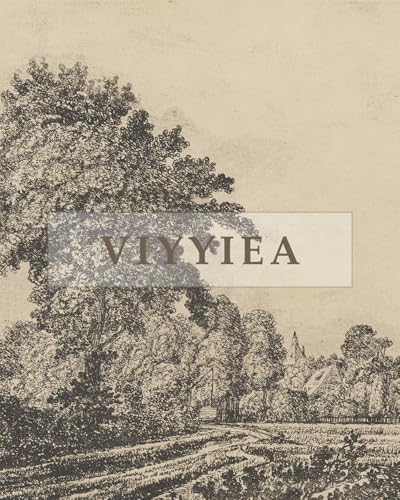 VIYYIEA Extra Large Size Canvas Wall Art, 36x54 Inch Vintage Tree Landscape Hanging Scroll, Black and White Rustic Country-Inspired Artwork for Living Room, Bedroom, Office - color: Old Grove