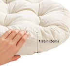 Big Hippo Floor Pillow Cushion, 22 Inch Round Seat Cushions Thick Meditation Cushion for Yoga Living Room Sofa Balcony Indoor & Outdoor (Beige)