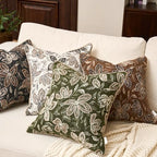 Yangest Flower Pillow Cover 12 x 20 Inches, Nature Chenille Rectangle Throw Pillow Cover Soft Luxury Neutral Accent Couch Pillow Cover for Living Room Bedroom, Green - color: Green, size: 20" x 12" (Pack of 1)