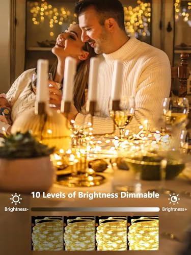 4 Pack 50 LED Fairy Lights Battery Operated with Remote, 16FT Waterproof Twinkle Lights with Timer & 8 Modes, Fairy String Light Outdoor Indoor for Bedroom Classroom DIY Christmas Decor (Warm White) - color: Warm White, size: 4 Pack 50LED