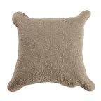 Calla Angel Sage Garden Luxury Pure Cotton Matelasse Quilted Pillow Sham, Euro, 26x26, Coffee - color: Coffee, size: European