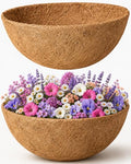 Y&M 2 Pack 16 Inch Coco Liners for Hanging Basket Planters, Round Natural Coconut Coir Fiber Replacement Liners for Outdoor Garden Flower Baskets and Planters - size: 2pc 16inch