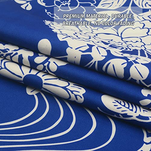LIGICKY Japanese Style Noren Doorway Curtains Thick Long Type Printed Door Hanging Tapestries for Home Decoration 33.5 x 59inch, Blue (Chrysanthemum) - color: Chrysanthemum, size: 33.5"W x 59"L (Pack of 1)