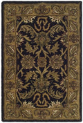SAFAVIEH Classic Collection 2' x 3' Black / Gold CL252A Handmade Traditional Oriental Premium Wool Accent Rug - size: 2' x 3' (Rectangular)
