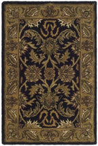SAFAVIEH Classic Collection 2'3" x 4' Black / Gold CL252A Handmade Traditional Oriental Premium Wool Accent Rug - size: 2'3" x 4' (Rectangular)