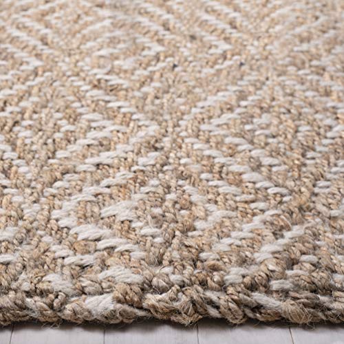 SAFAVIEH Natural Fiber Collection Accent Rug - 2' x 3', Natural & Ivory, Handmade Boho Farmhouse Woven Jute, Ideal for High Traffic Areas in Entryway, Living Room, Bedroom (NF185A) - size: 2' x 3' (Rectangular)