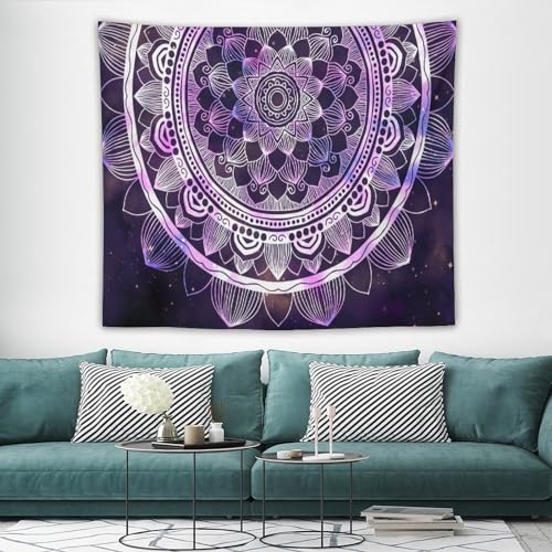 HZOHNAGO Mandala Tapestry Abstract Ancient Geometric Star Field Colorful Galaxy Pattern Printed Wall Tapestry Watercolor Abstract Wall Hanging for Bedroom Living Room Dorm 60" W x 50" H - color: Mandala-1, size: 60"L x 50"W
