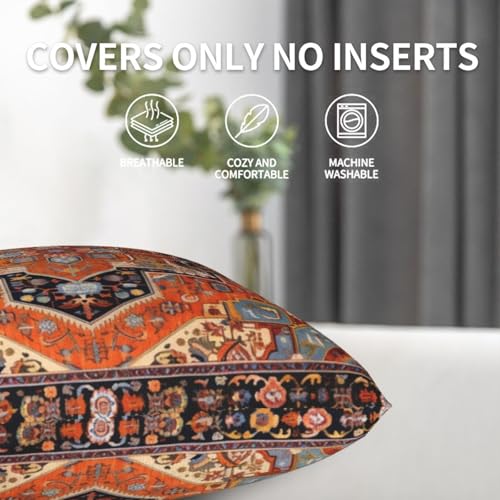 Geometric Bohemian Throw Pillow Covers 18 X 18 Inch Set of 2 Pillow Cases Decoration Cushion Cover for Sofa Bedroom Living Room Outdoor - color: Geometric Bohemian