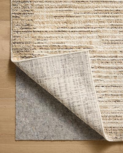Loloi Jeremiah Brent Bleecker Collection BLE-02 Sand/Charcoal 4'-0" x 6'-0" Accent Rug - color: Sand / Charcoal, size: 4' x 6' (Rectangular)