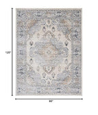 SAFAVIEH Area Rug 8x10 - Oregon Collection - Large - Beige & Grey, Oriental Distressed Design, Non-Shedding & Easy Cleaning, Ideal for Living Room, Bedroom, Office, Dining Space (ORE898B) - size: 8' x 10' (Rectangular)