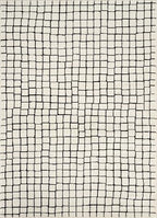 Abani Neutral Collection Cream Area Rug 6' x 9' for Living Room, Bedroom - Modern Design - Durable & Easy to Clean - color: Squares, size: 6' x 9' (Rectangular)