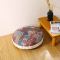Bohemian Ethnic Futon Seat Cushion Floor Pillow,Round Thick Meditation Tatami Seat Cushion Balcony Bedroom Floor Cushion for Living Room D 50cm(20inch) - color: D