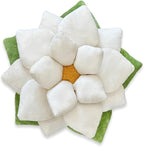Green Philosophy Co. Poinsettia Pillow - Marshmallow White