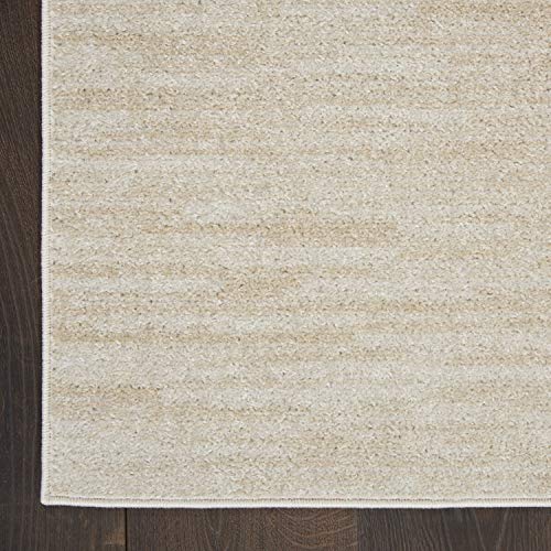 Nourison Home Nourison Essentials Ivory Beige 2'2" x 7'6" Area Rug - Easy Clean, Non Shedding, Bed Room, Living Room, Dining Room, Kitchen (8' Runner) - color: Ivory Beige, size: 2'2" x 7'6" (Runner)