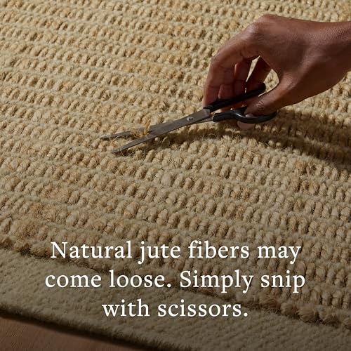 Loloi Amber Lewis Lilah Collection LIH-01 Natural/Bark 2'-6" x 7'-6" Runner Rug Jute, Wool, Cotton, Neutral, Living, Bedroom, Dining, Rug - color: Natural / Bark, size: 2'6" x 7'6" (Rectangular)