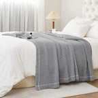WESHIONGOO Throw Blanket for Couch Soft Knit Throw Blanket with Chenille Yarn Non-Shedding, Chenille Blanket for Living Room Bed Sofa (Grey, 50"*60") - color: Grey