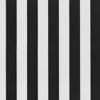 Pillow Perfect Stripe Indoor/Outdoor Accent Throw Pillow, Plush Fill, Weather, and Fade Resistant, Large Throw - 18.5" x 18.5", Black/White Cabana Stripe, 2 Count