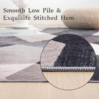 HOMFINE Washable Modern Area Rug - Geometric Style 9x12 Rugs for Living Room, Bedroom, Machine Washable Rug Soft Non Slip Non Shedding Area Rug - Green, 9'x12' - color: Green, size: 9' x 12' (Rectangular)