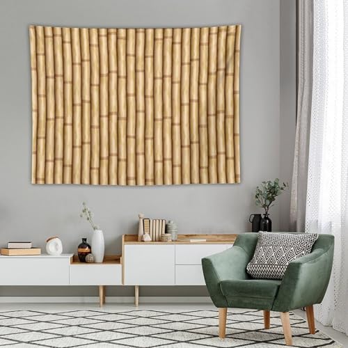 HZOHNAGO Bamboo Tapestry Retro Brown Bamboo Pattern Printed Wall Tapestry Painting Wall Hanging for Bedroom Living Room Dorm 80" W x 60" H - color: Bamboo-2, size: 80"L x 60"W