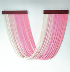 Tie-Dye Macrame Wall Hanging Large 46" Wx36 L Dip Dye Yarn Tapestry Home Boho Wall Decor Ombre Art Headboard Bedroom Living Room Apartment,Pink - color: Pink