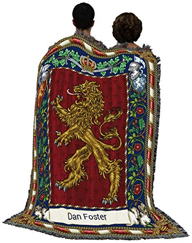 Pure Country Weavers Scotland - The Rampant Lion Blanket - Personalized - Custom Gift Tapestry Throw Woven from Cotton - Made in the USA (72x54) - color: Scotland Lion, size: Custom