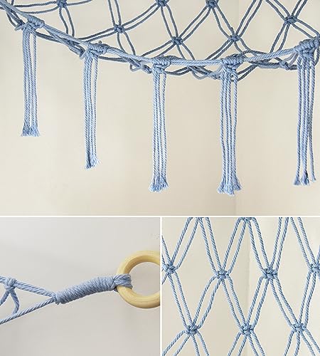 mirolam Stuffed Animal Storage Hammock Large Toy Hammock Net for Stuffed Animals Corner - Blue Plush Stitch Stuff Huggy Wuggy Toy Storage Room Decor - color: BabyBlue, size: Standard(41.5"L x 55.2"W x 41.5"H)